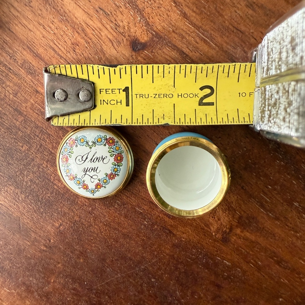 Halycyon Days ‘I Love You’ Enamel Box - 24 kt Gold Fittings with Orinial Box
